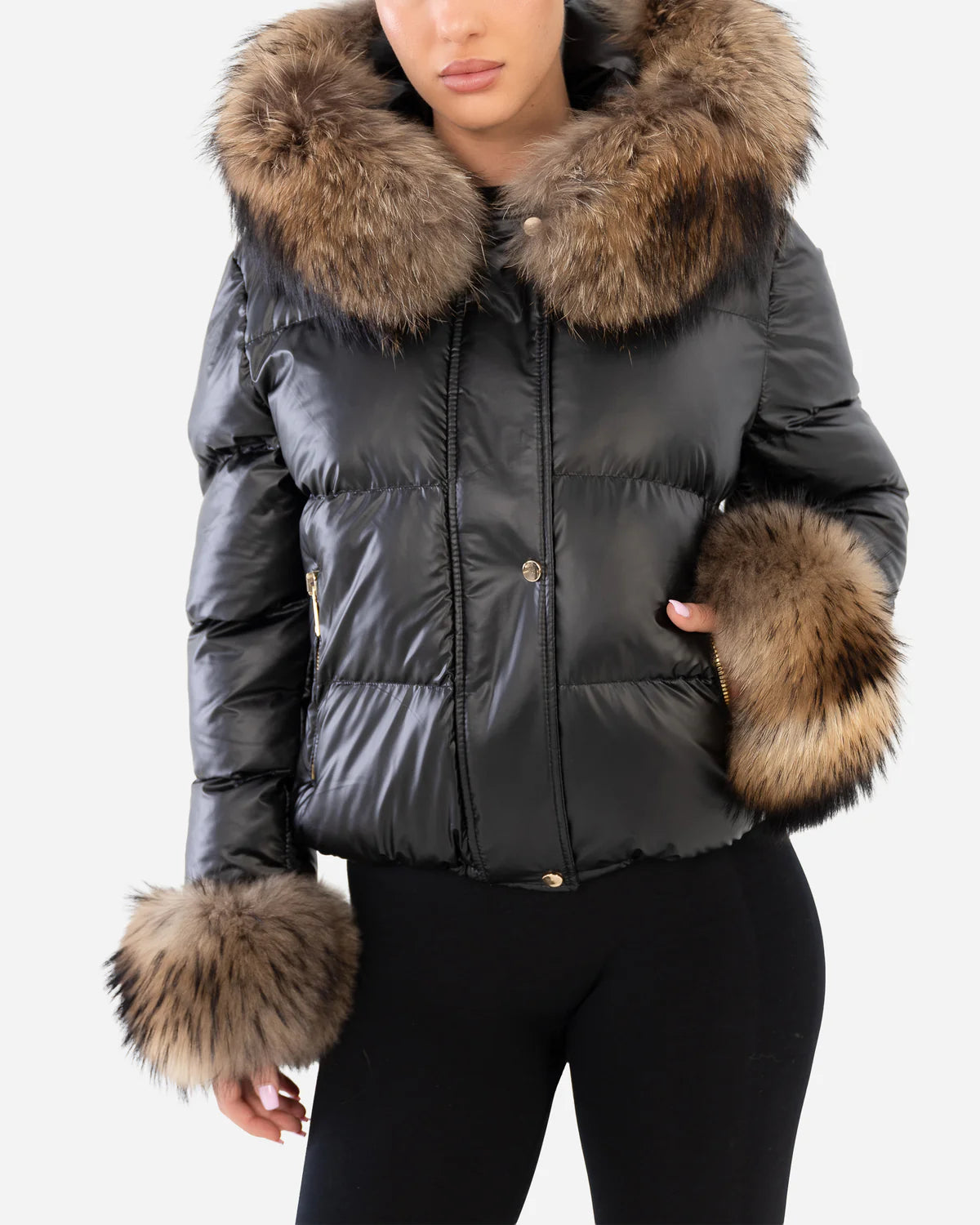 ELVIRA Black Down Puffer Jacket