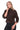 SELORA Dark Brown Genuine Suede Cropped Shirt Jacket