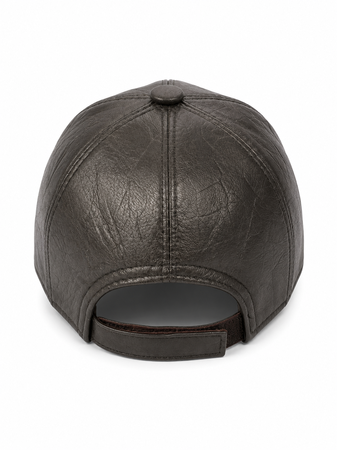 Bronze Genuine Leather Baseball Cap – Adjustable Unisex Leather Hat