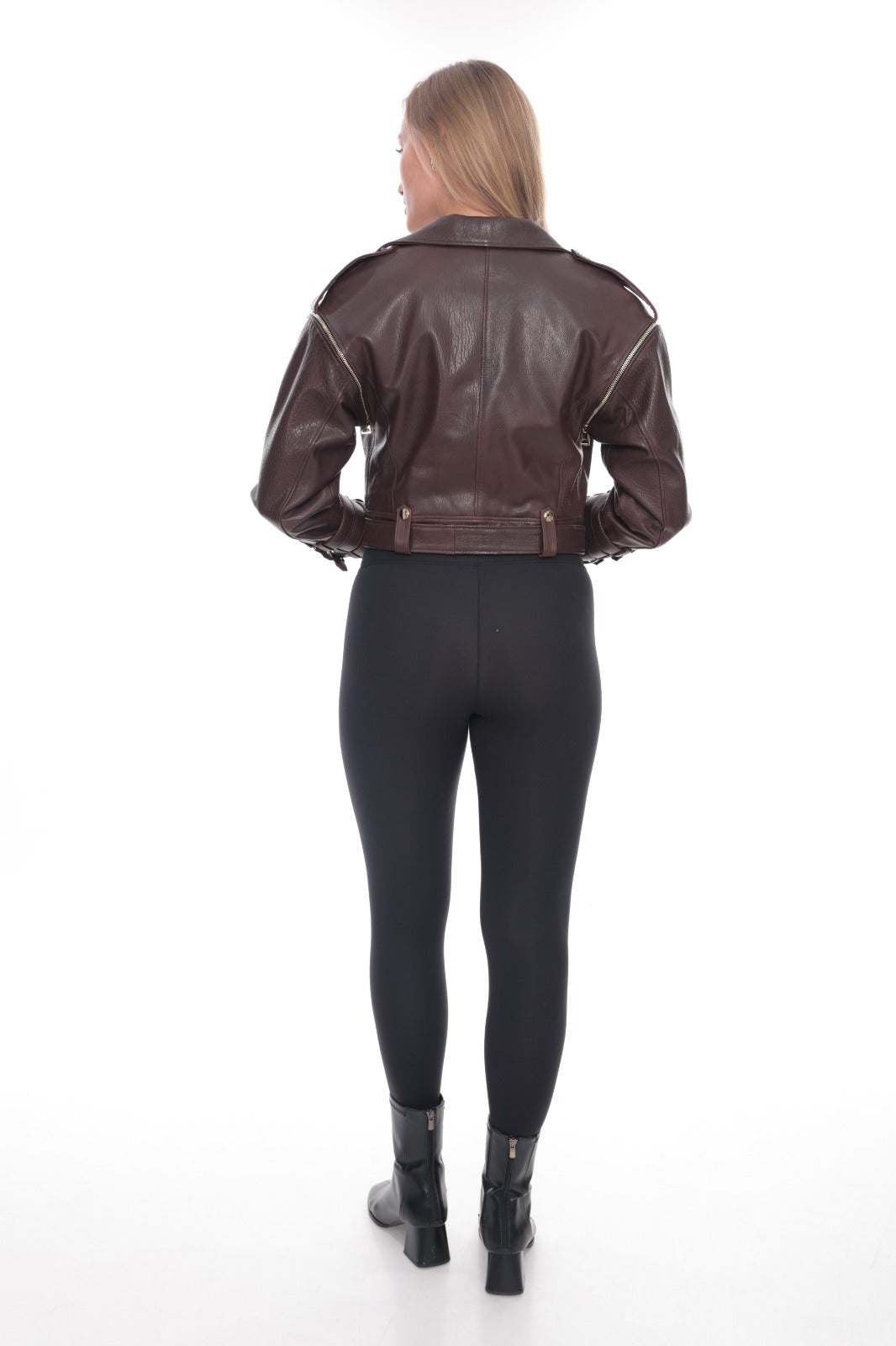 MIREA Brown Leather Jacket
