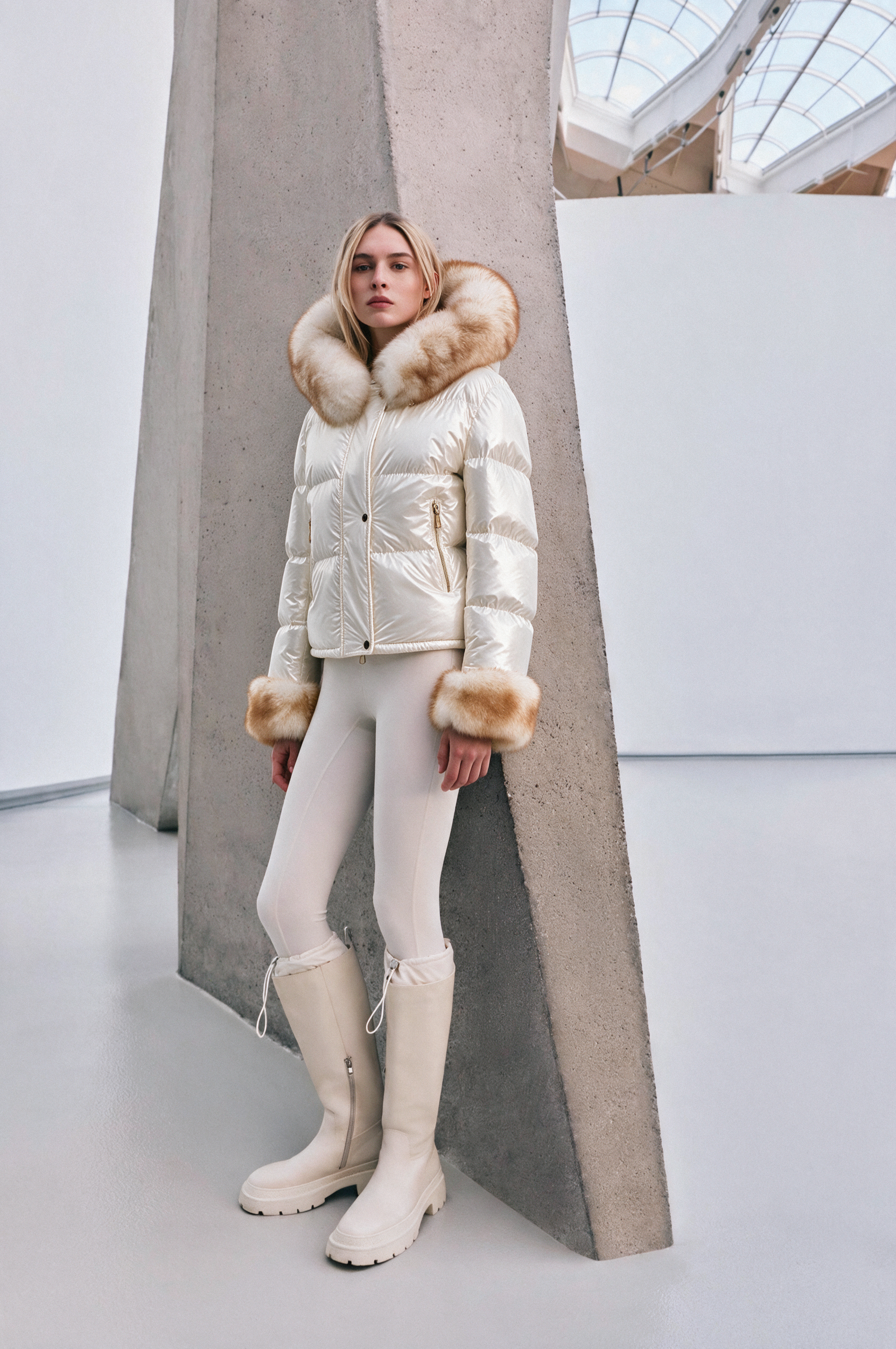 ELVIRA Pearl White Fur