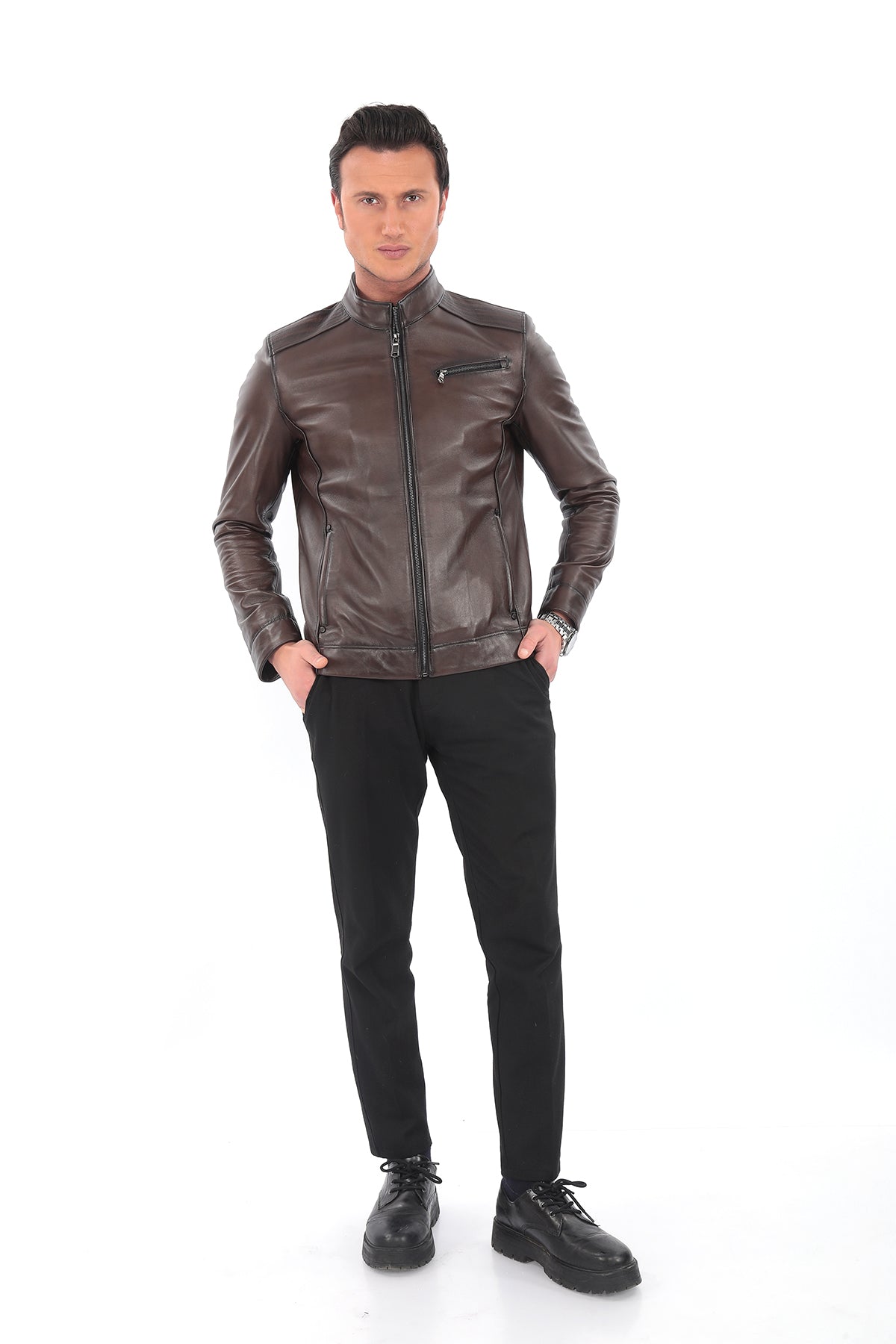 ASTOR Brown Genuine Leather Jacket
