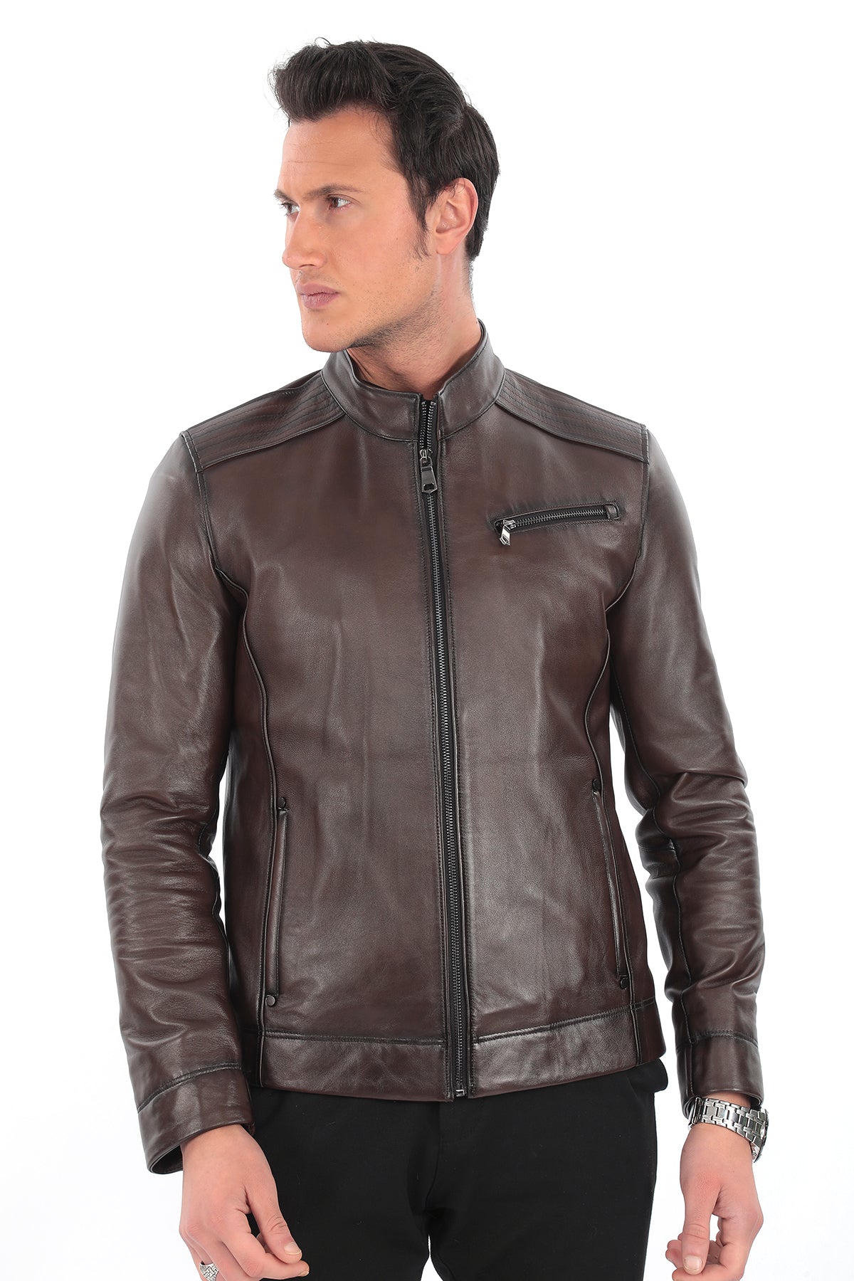 ASTOR Brown Genuine Leather Jacket