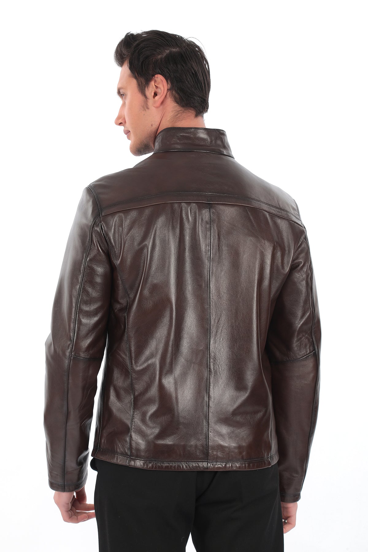CORVIN Brown Genuine Leather Jacket