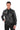 THORNE Black Genuine Leather Bomber Jacket
