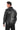 THORNE Black Genuine Leather Bomber Jacket