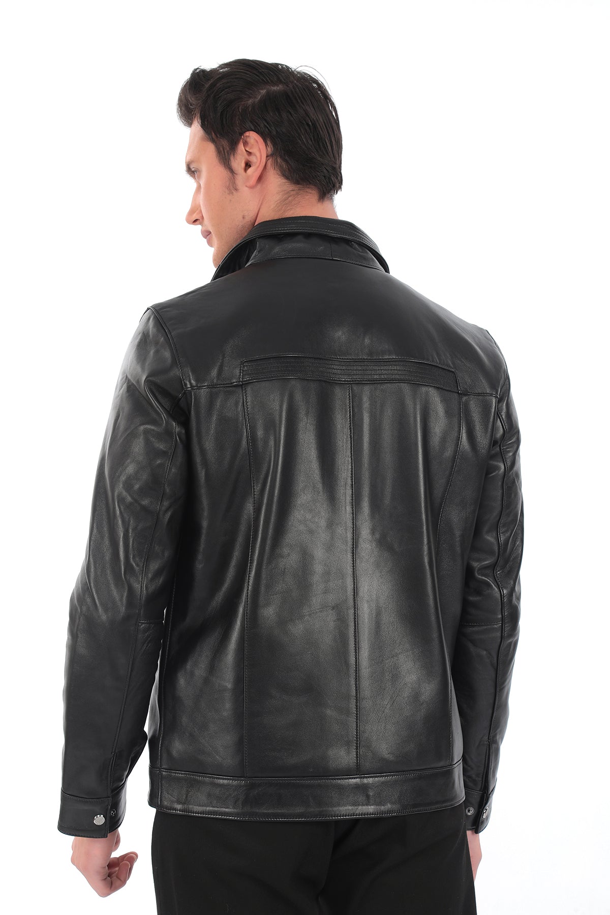 RAYDEN Black Genuine Lambskin Leather Jacket