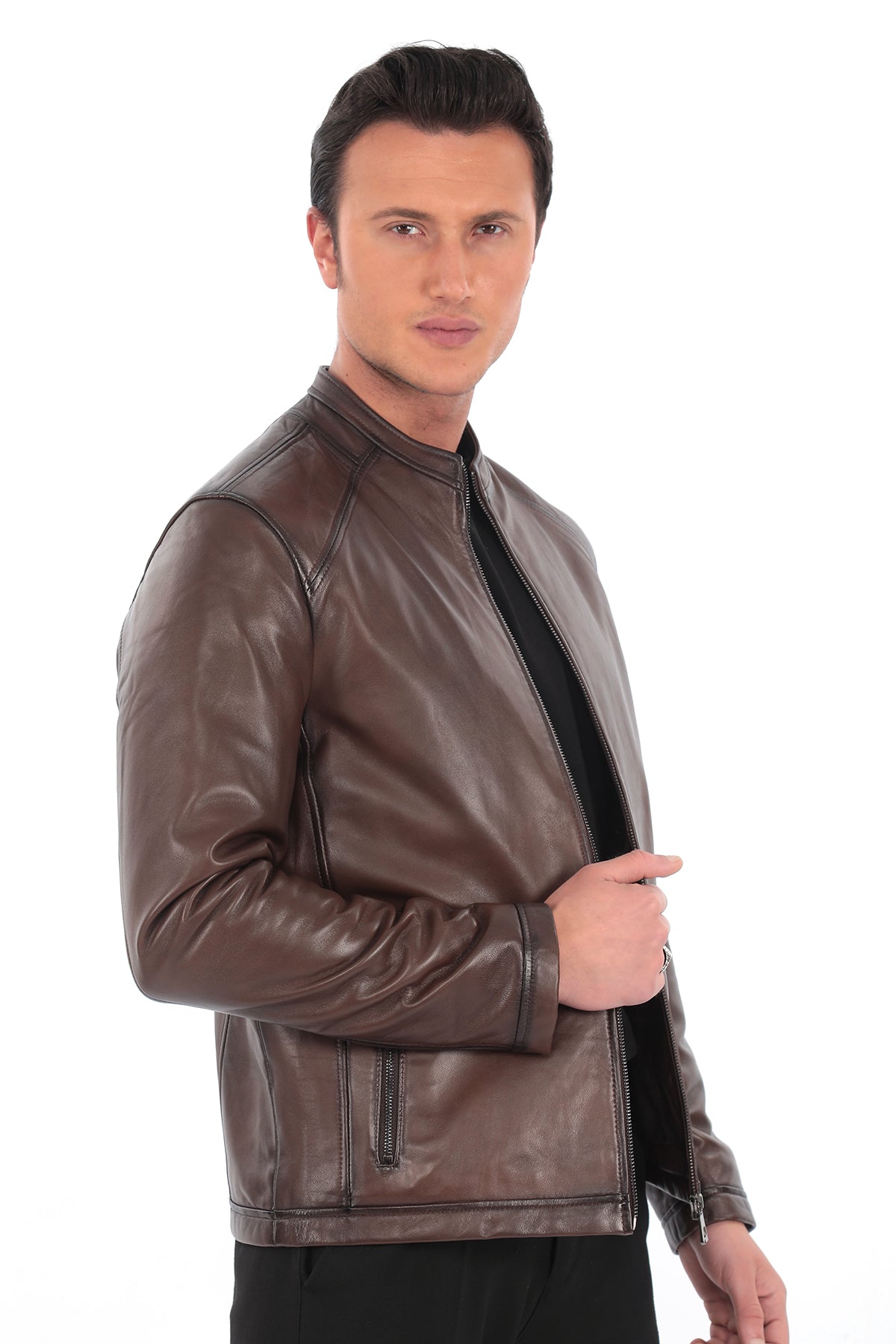 KAEL Brown Genuine Leather Jacket