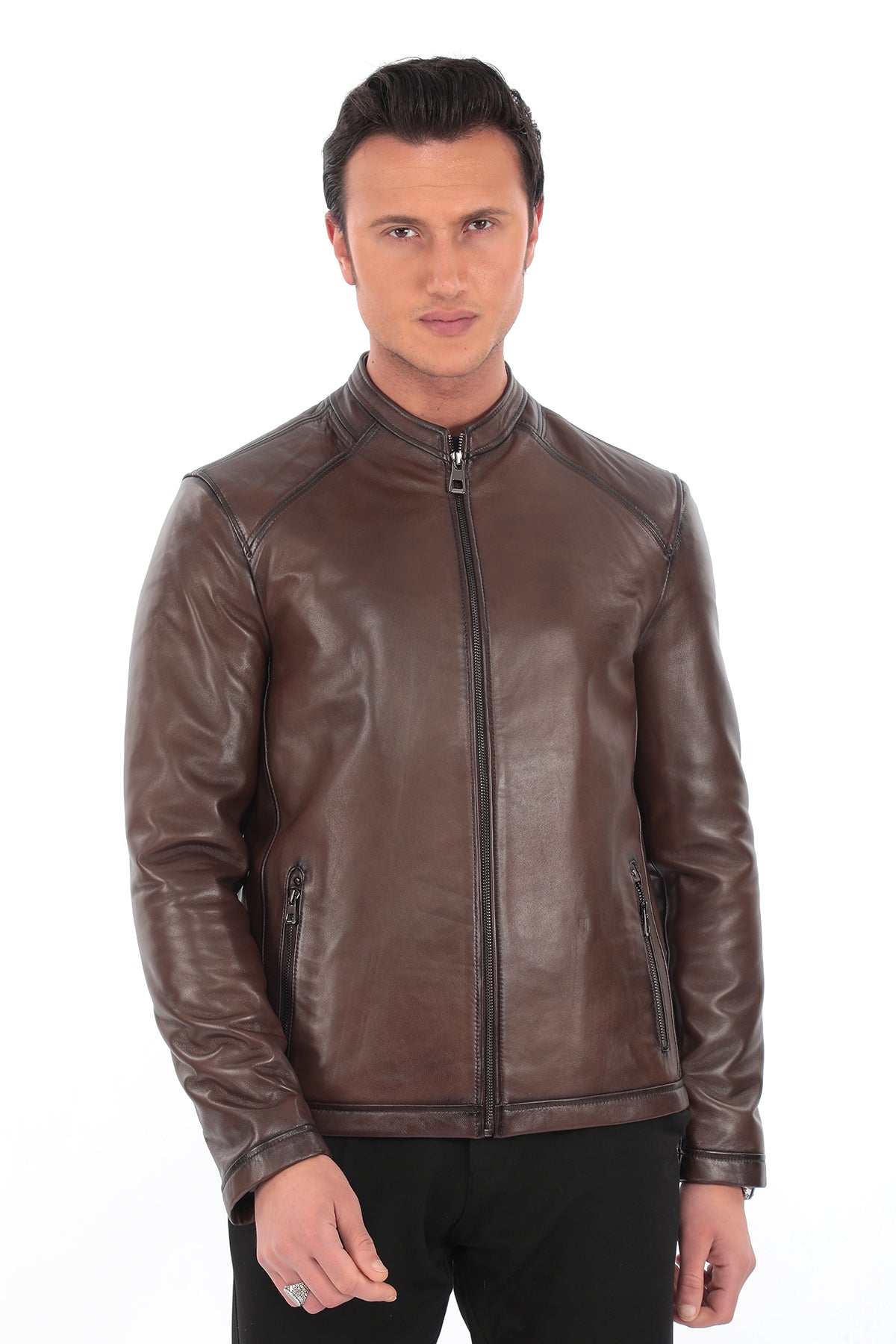 KAEL Brown Genuine Leather Jacket