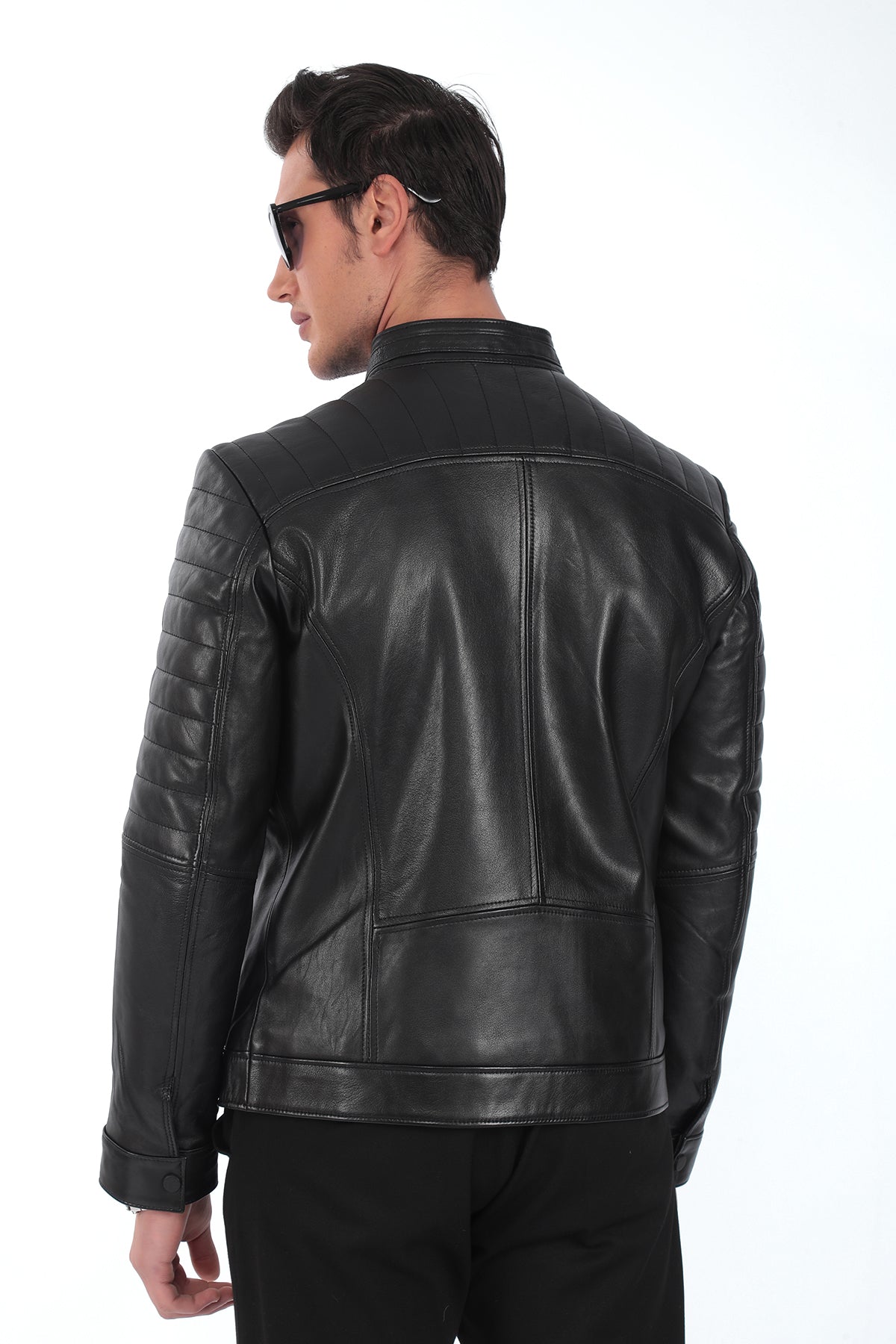 VEXOR Black Genuine Lambskin Leather Jacket