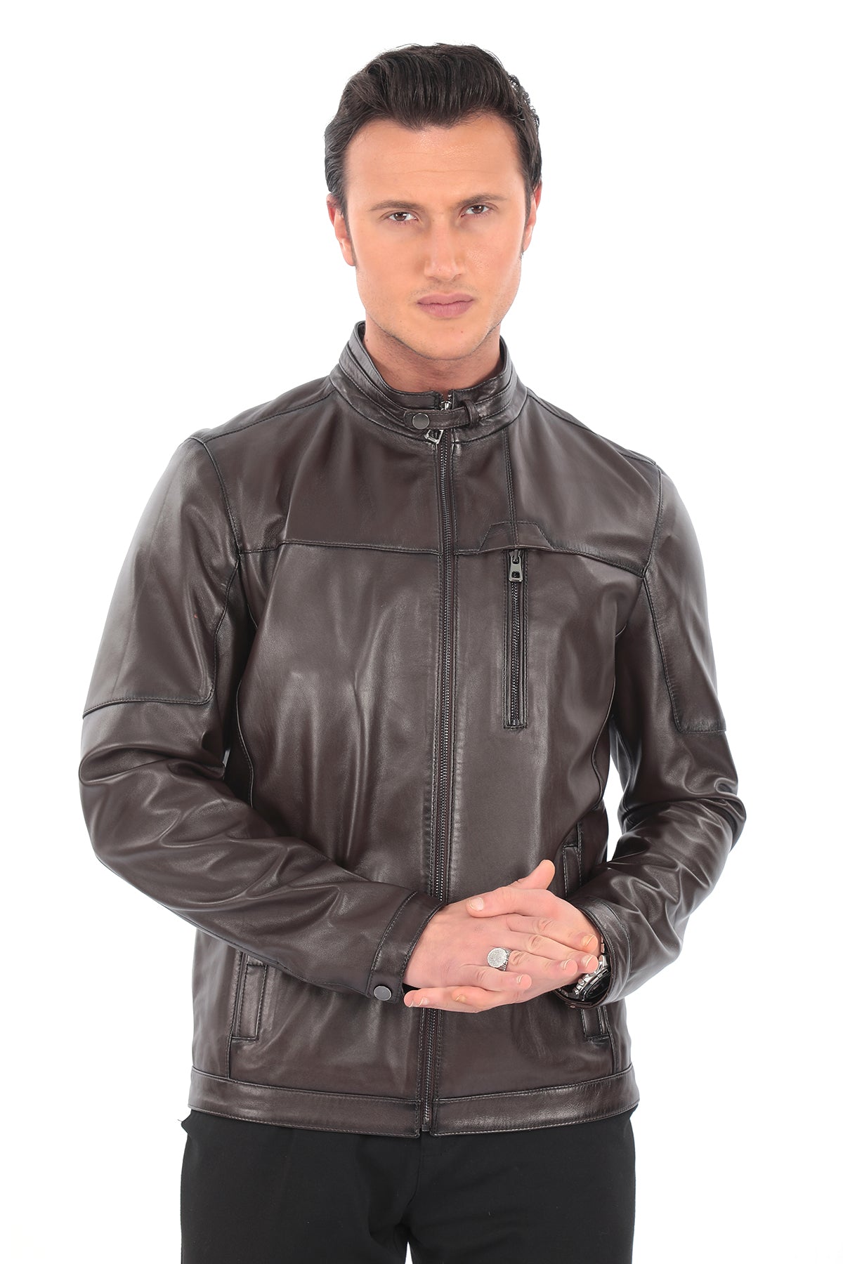 RYKER Brown Genuine Leather Jacket