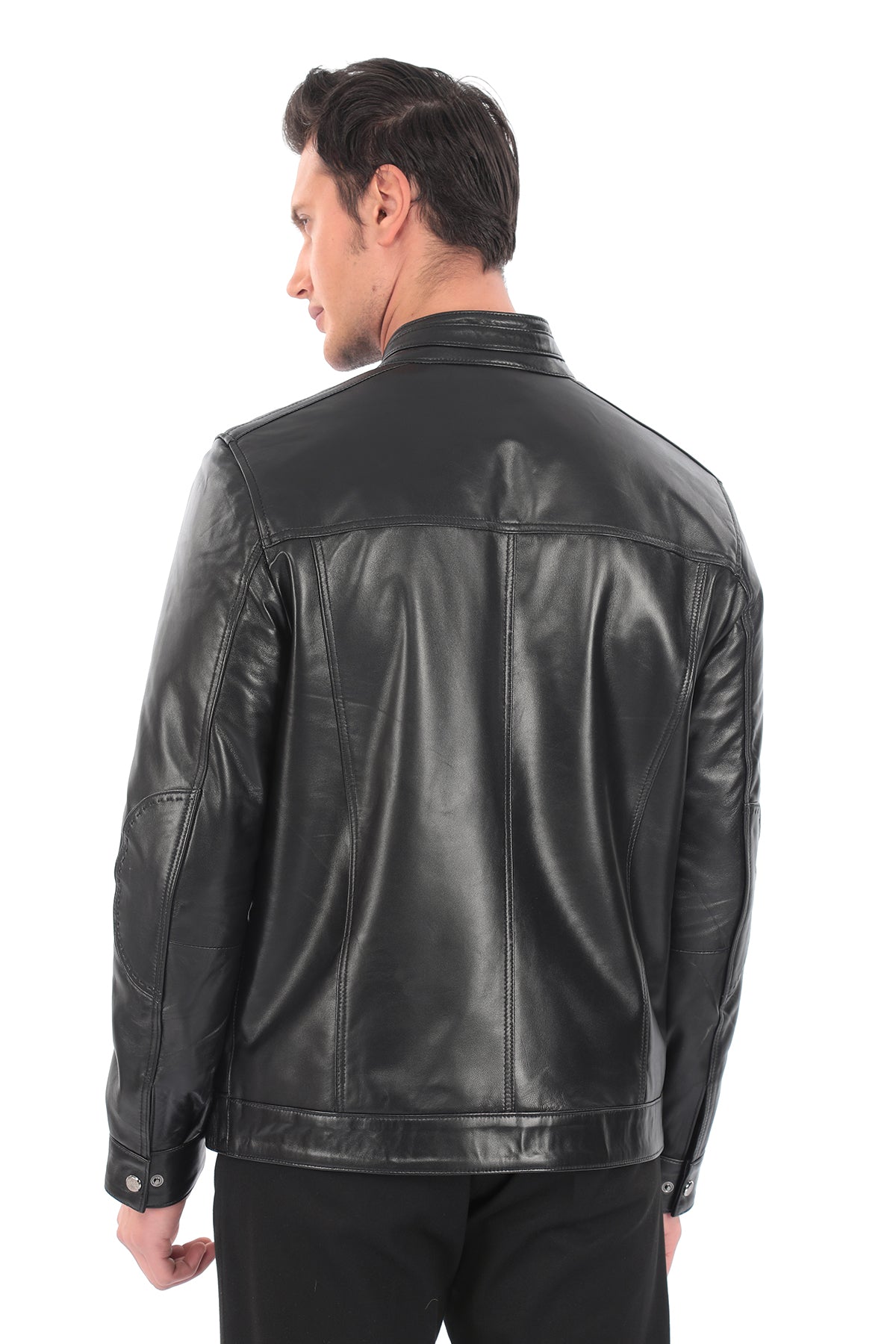 VORTEX Black Genuine Lambskin Leather Jacket