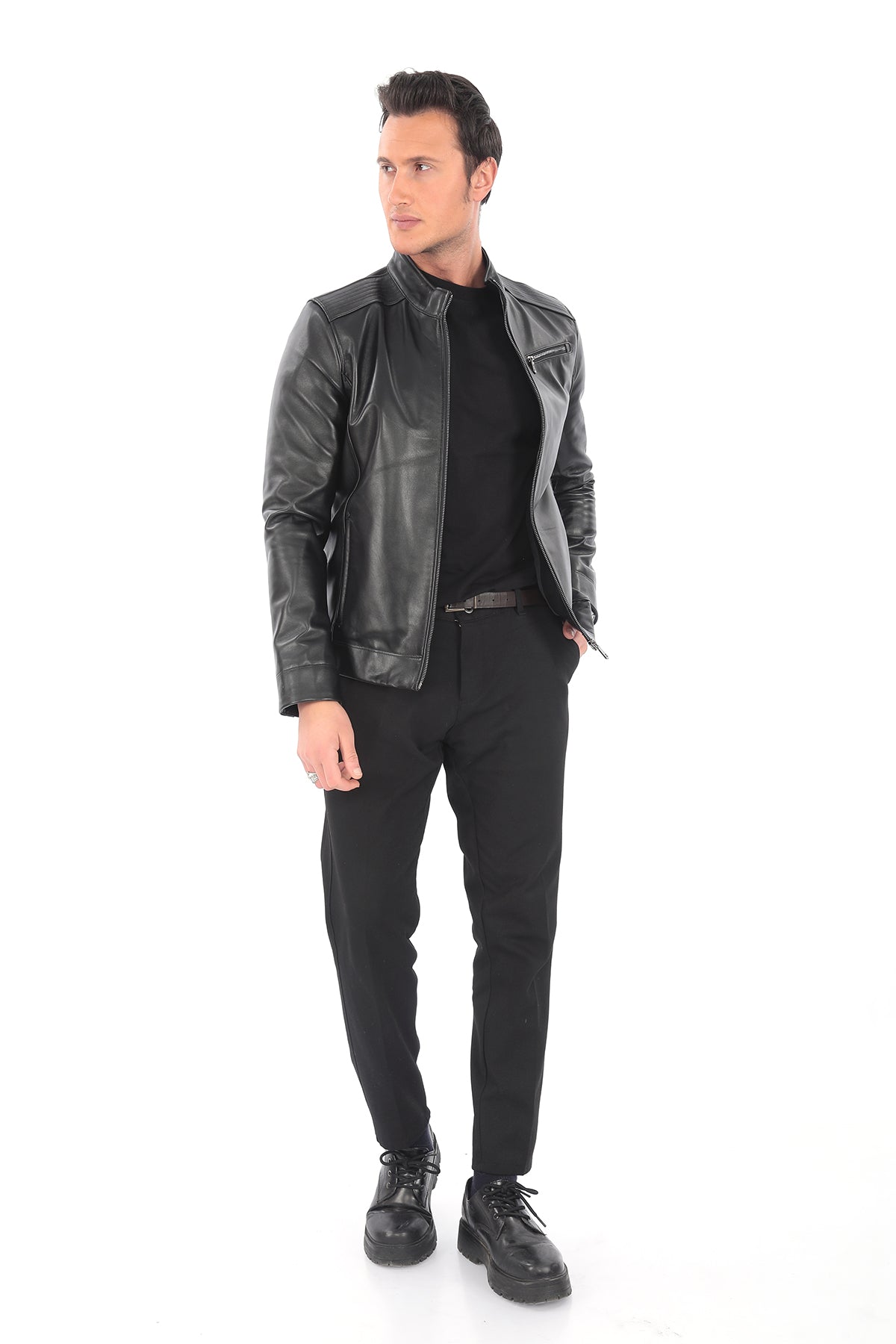 ASTOR Black Genuine Leather Jacket Black