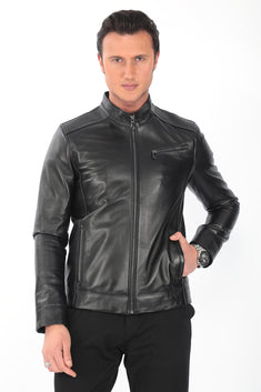 ASTOR Black Genuine Leather Jacket Black