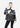 NOIR ÉCLAT – Black Shearling Leather Jacket Black-White