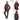 Chloe Genuine Leather Burgundy Hooded Jacket with Knitwear Trim
