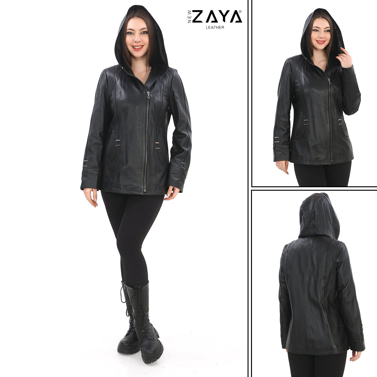 Taylor Anthracite Genuine Lambskin Leather Jacket