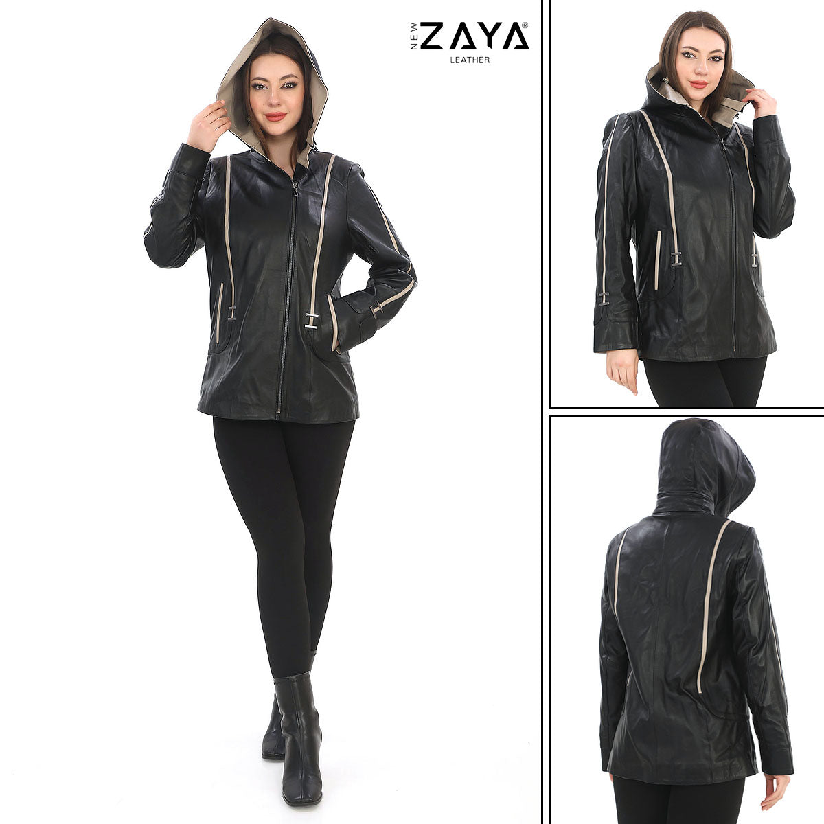 Taylor Black Genuine Lambskin Leather Jacket