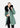 LUNÉVA MINT SAGE – Fur Collar Leather Down Puffer Parka