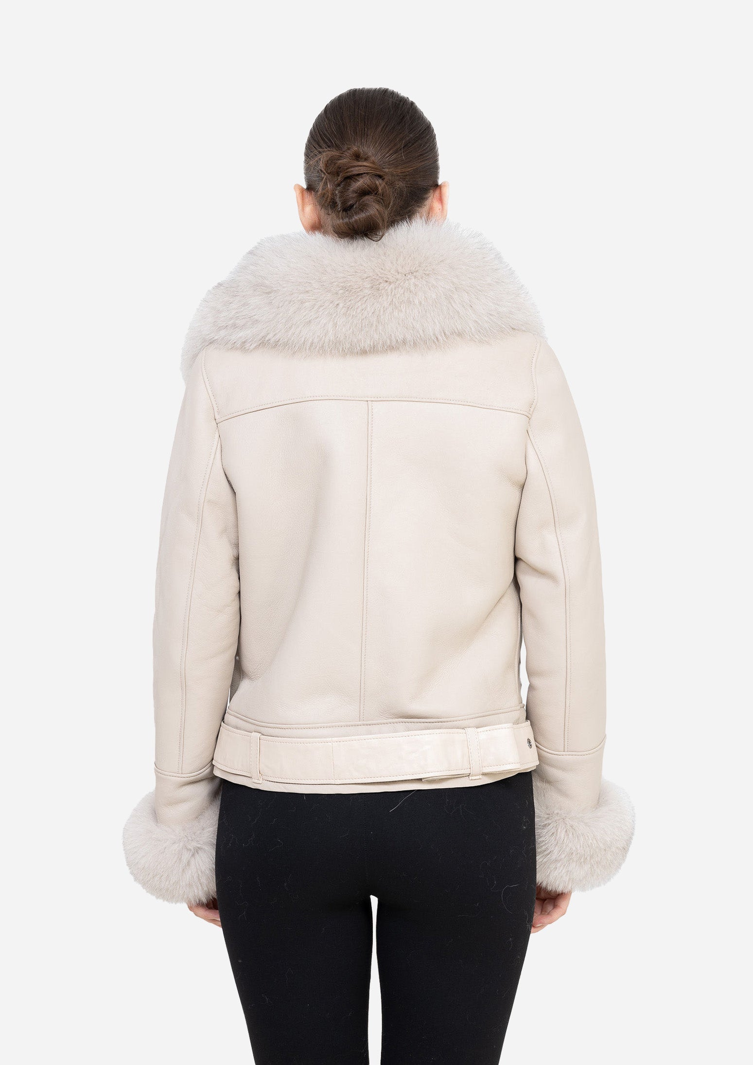 BILLA Ivory Shearling Jacket