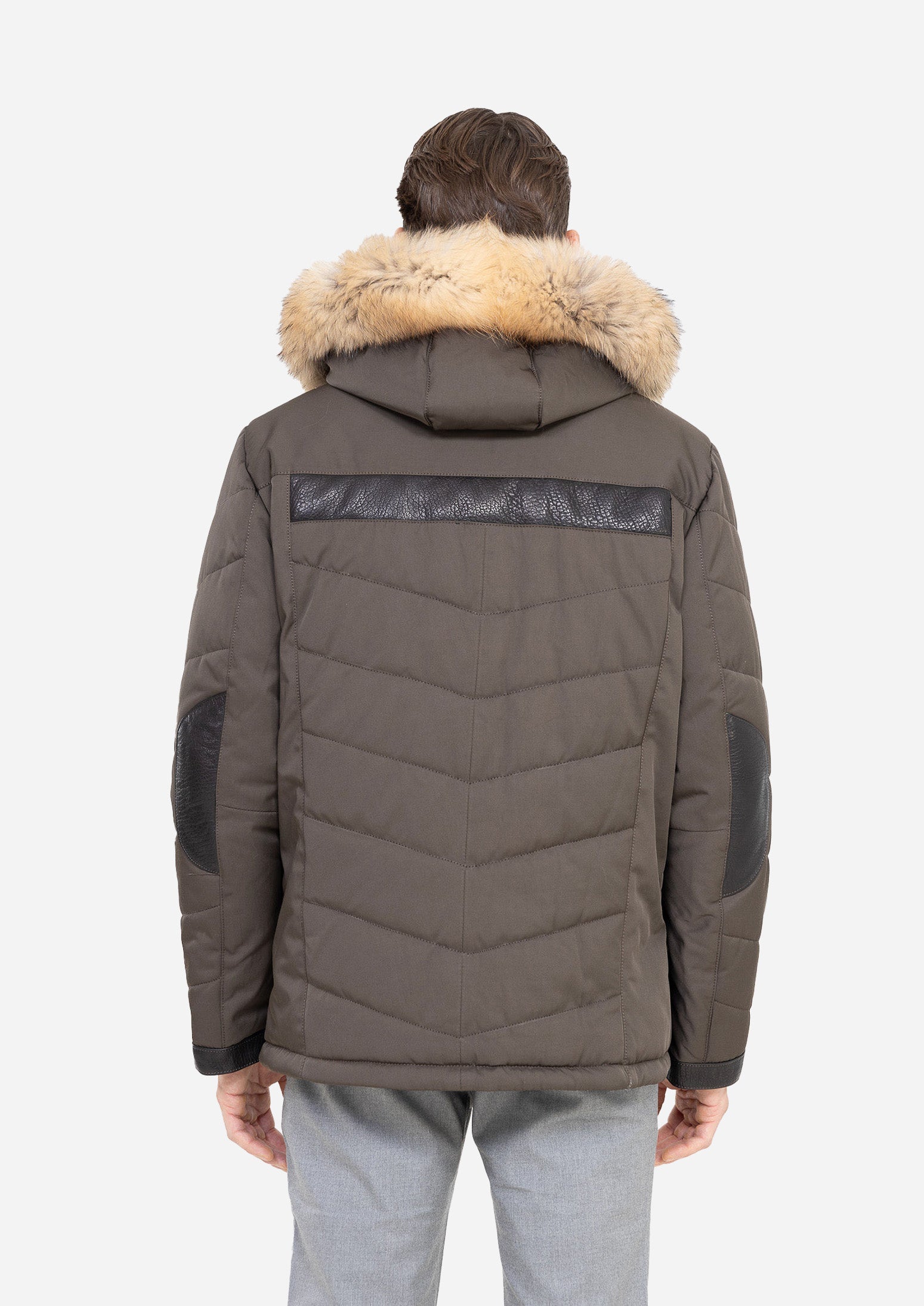 XLYON Khaki Fur Trim Winter Parka
