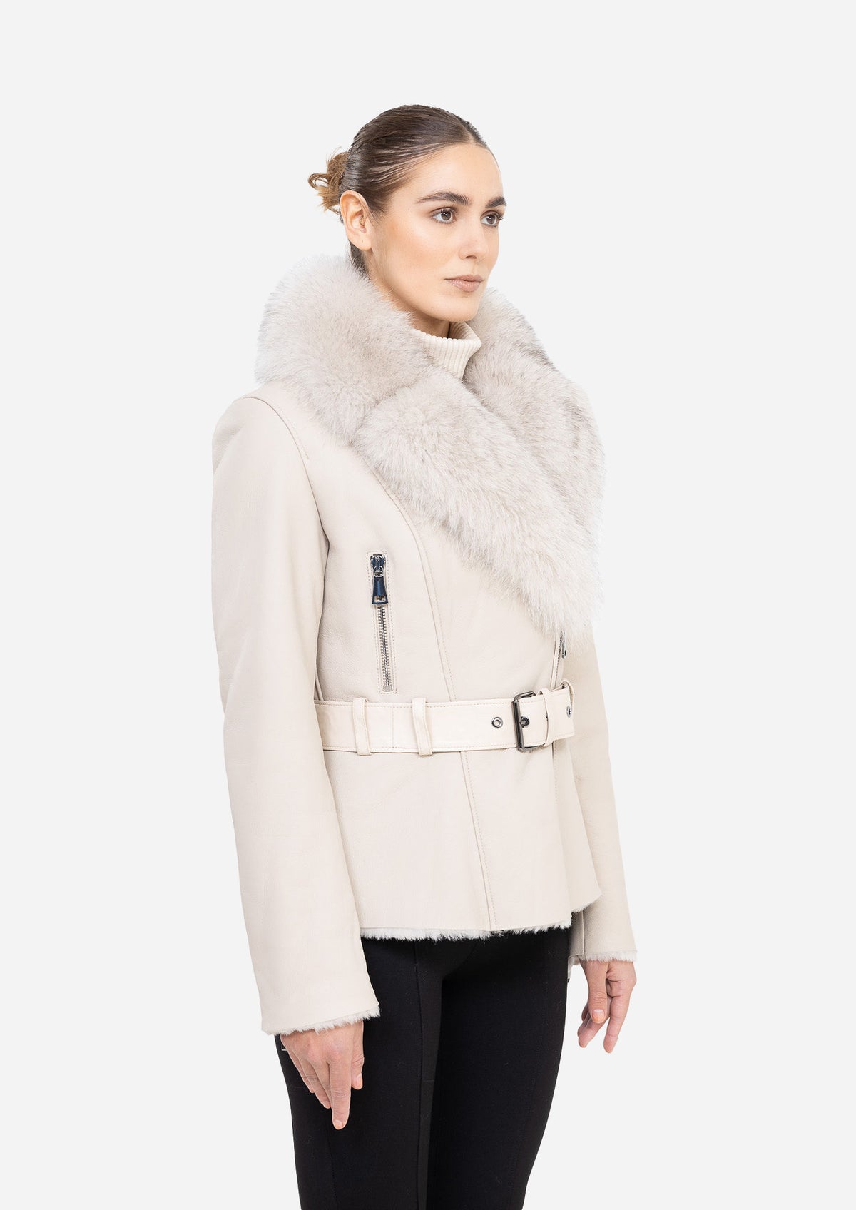 BELLE NOIR – Shearling Bej Jacket