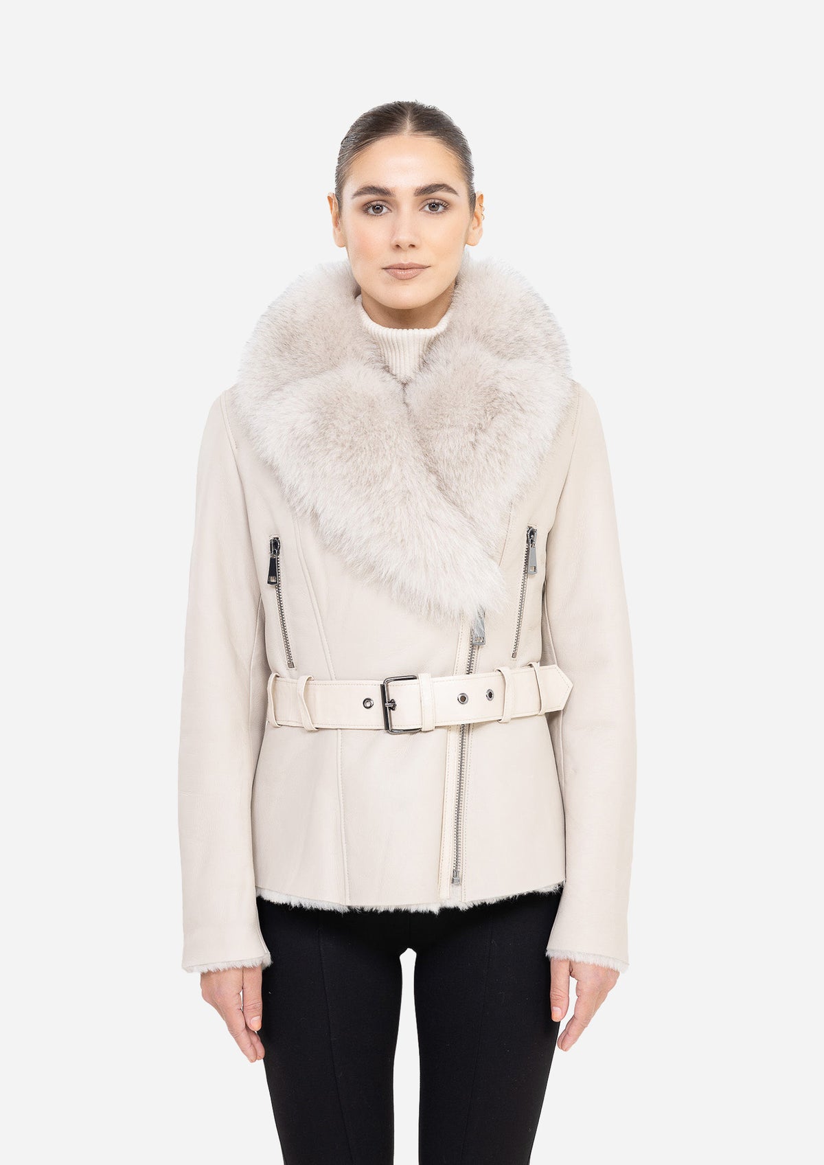 BELLE NOIR – Shearling Bej Jacket