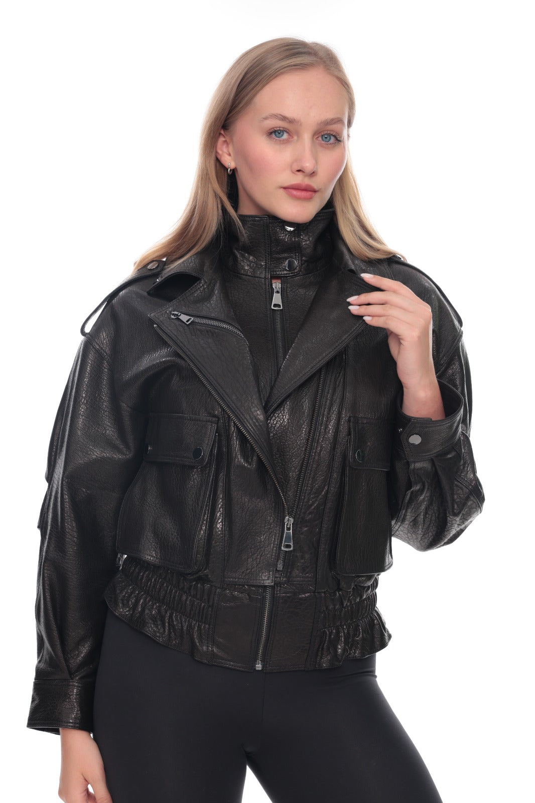 Sorella High Neck Biker Jacket
