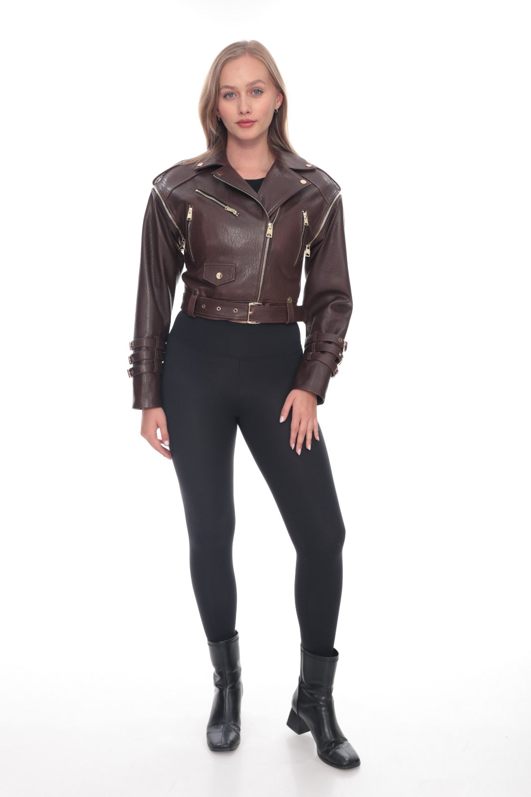 MIREA Brown Leather Jacket
