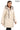 ÉLYSA CROCO – Hooded Leather Trench Coat Beige