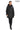 ÉLYSA CROCO – Hooded Leather Trench Coat Black