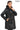 ÉLYSA CROCO – Hooded Leather Trench Coat Black