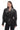 SORENZA Black Genuine Leather Belted Jacket
