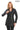 VELORA ÉCLAT  Black Genuine Leather Belted Trench Coat