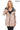 ALVEA BEIGE Detachable Hood Genuine Lambskin Leather Coat with Double-Zip Closure