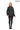 Treviso Genuine Lambskin Black Leather Jacket with Metallic Side Bar Details