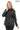 Treviso Genuine Lambskin Black Leather Jacket with Metallic Side Bar Details