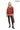 LYRA BLUE GENUINE LEATHER HOUNDSTOOTH COMBINED HOODED JACKET Red
