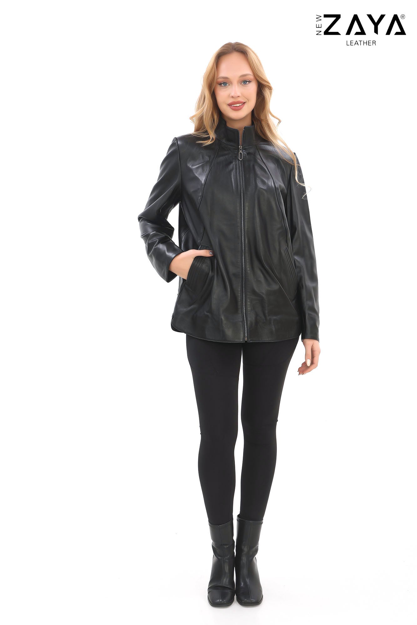 Serena Black Genuine Leather Jacket