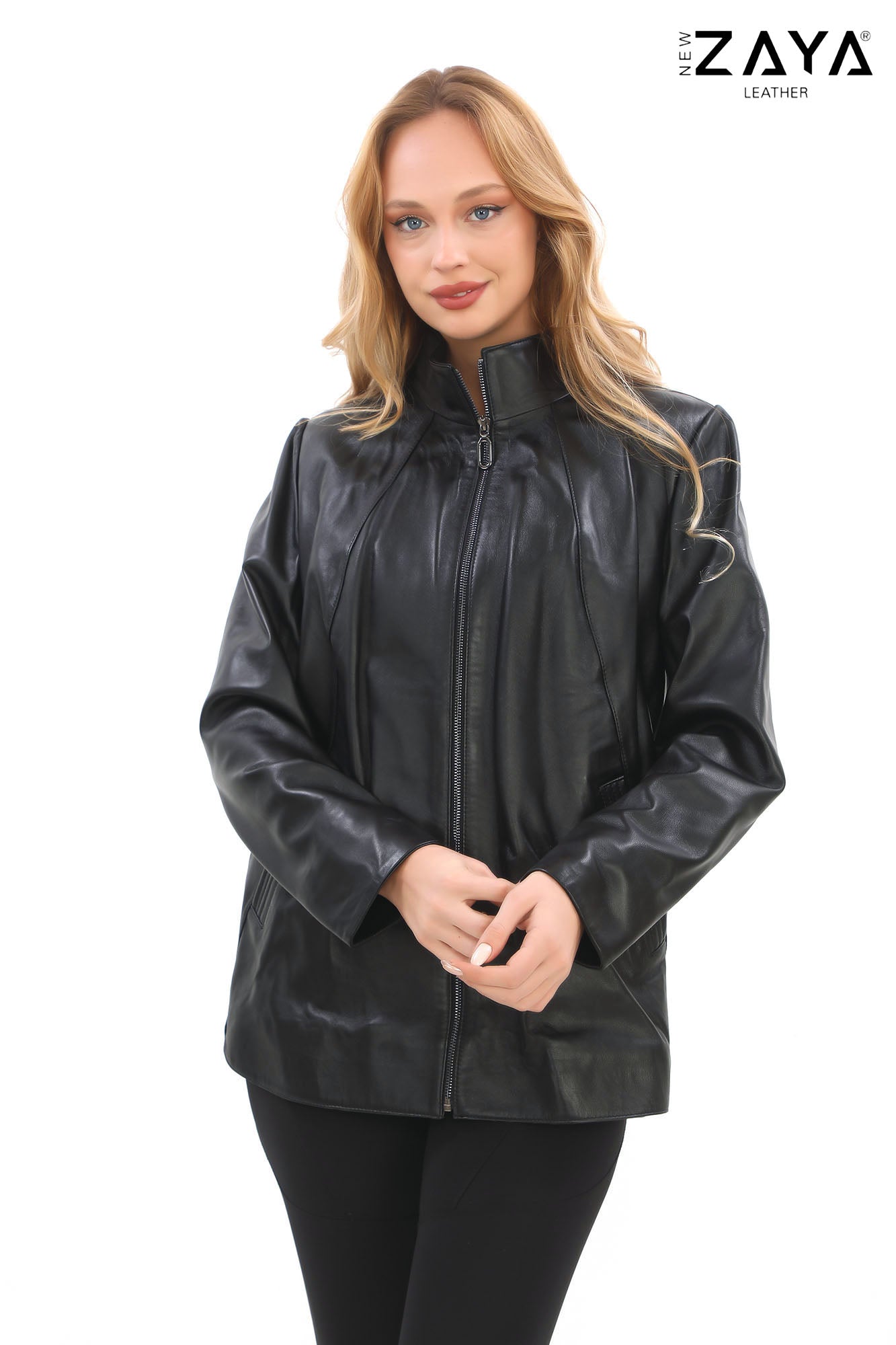 Serena Black Genuine Leather Jacket