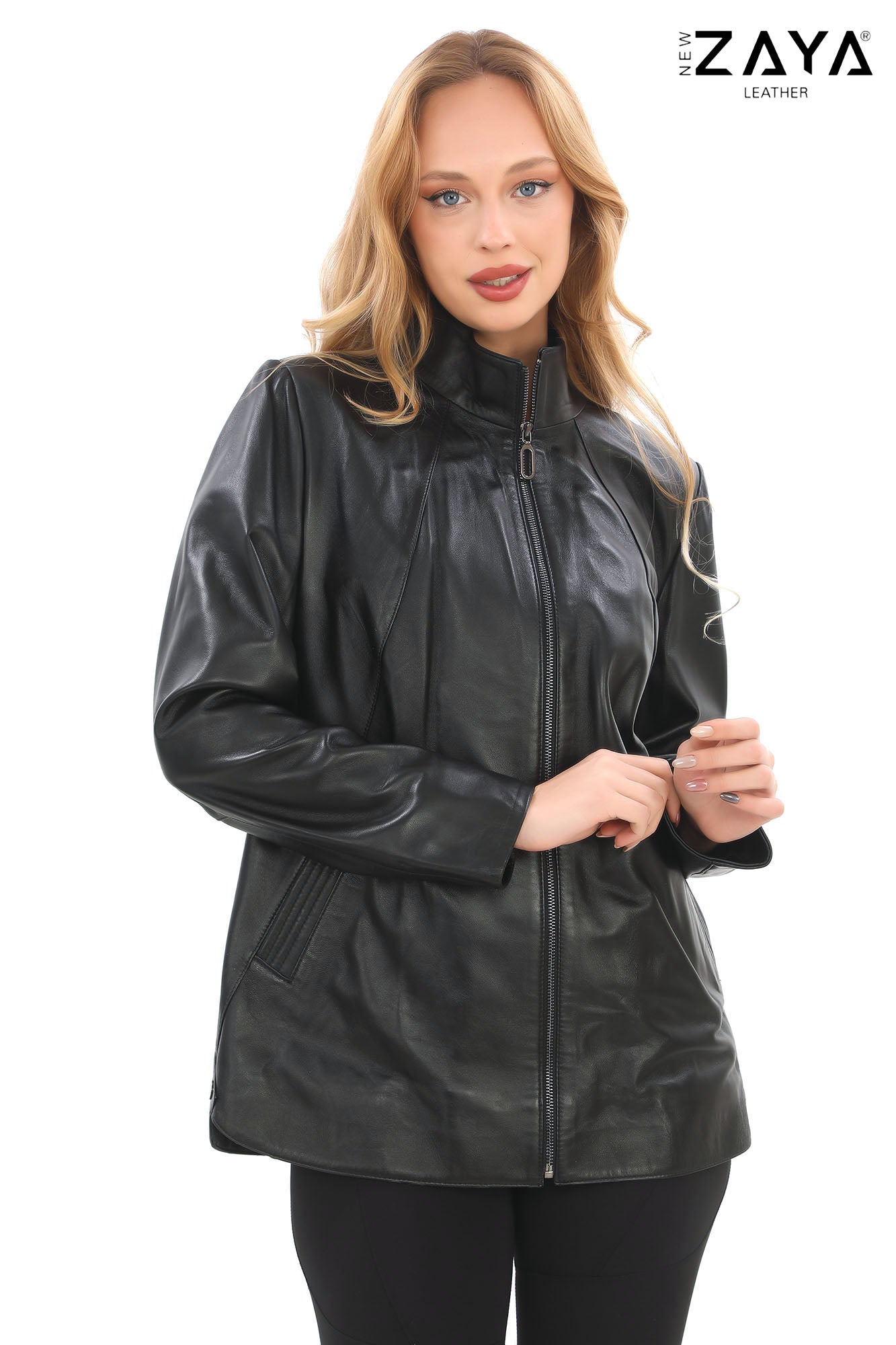 Serena Black Genuine Leather Jacket