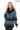 Aurevine Women’s Turquoise Genuine Leather Jacket with Knit Shawl Collar and Suede Contrast Panels