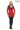 ALVEA RED Detachable Hood Genuine Lambskin Leather Coat with Double-Zip Closure