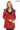 ALVEA RED Detachable Hood Genuine Lambskin Leather Coat with Double-Zip Closure