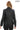 Hazel -Black Stand Collar Genuine Leather Jacket