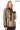 ATHENA ANTHRACITE GENUINE LEATHER & SUEDE PANELLED STATEMENT JACKET Bronze