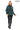 ATHENA ANTHRACITE GENUINE LEATHER & SUEDE PANELLED STATEMENT JACKET Petrol Blue
