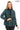 ATHENA ANTHRACITE GENUINE LEATHER & SUEDE PANELLED STATEMENT JACKET Petrol Blue