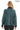 ATHENA ANTHRACITE GENUINE LEATHER & SUEDE PANELLED STATEMENT JACKET Petrol Blue