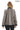 ATHENA ANTHRACITE GENUINE LEATHER & SUEDE PANELLED STATEMENT JACKET Taupe